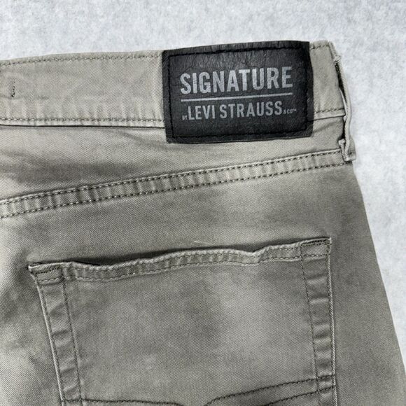 Signature Levi Strauss Mens Pants Sz 32x31‎ Gray Athletic Chino Classic Denim - Picture 10 of 14